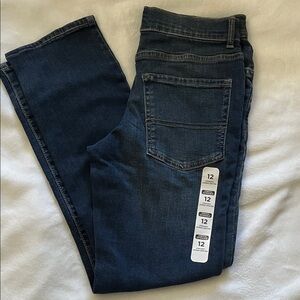 Dark Wash Straight Stretch Boys Denim